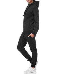 Survêtements d'hiver élégants pour femmes, sweats à capuche et pantalons de jogging, vêtements de sport de couleur unie pour femmes - Product Image 3