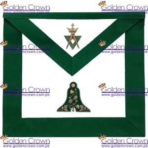 Delantal bordado a mano AMD de grado masónico-Senior Warden - Product Image 6