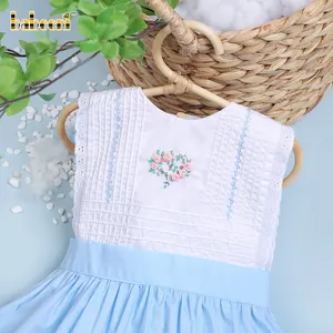Fancy Embroidery mint girl dress - BB1854