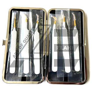 Ensemble de 4 pinces bleues LA ELAHI CO Best-seller Top Volume Extension de cils avec étui en acier inoxydable - Product Image 5