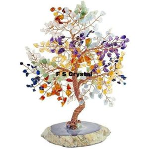 หินพลอยหลากสีสำหรับต้นไม้หินอาเกตสไตล์ฮวงจุ้ย - Product Image 1