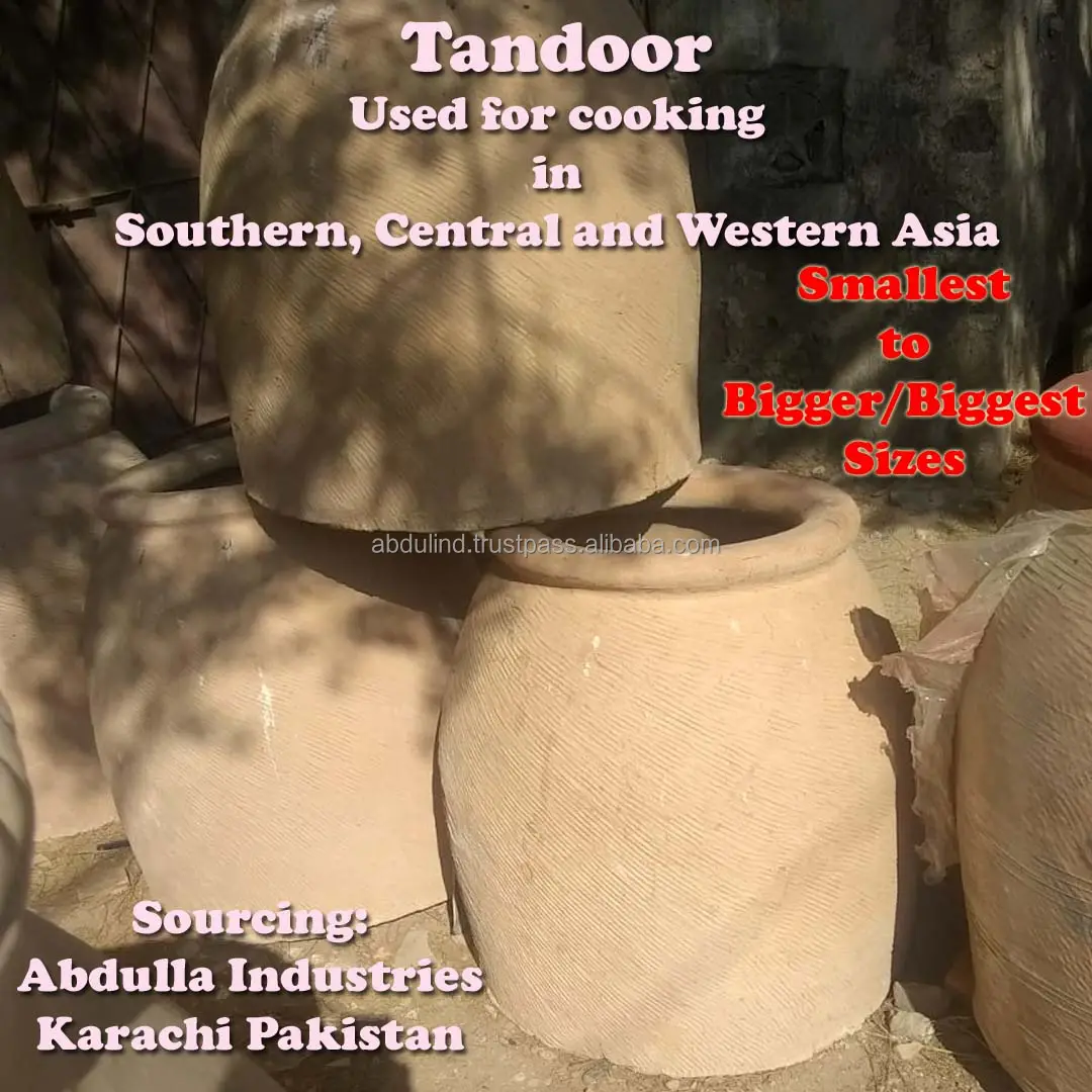 Terracotta Tandoor Tanah Liat Alami Produk untuk Tandoori Roti Desi Tandoor Oven Panas untuk Produk Panggang Lumpur Tandoor
