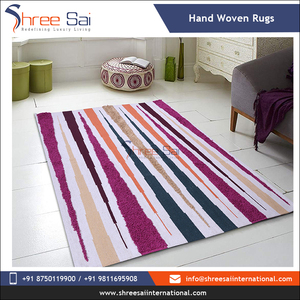 Fabricant indien 100% coton matériel fait à la main brodé usage domestique tapis tissés à vendre au prix le plus bas - Product Image 2