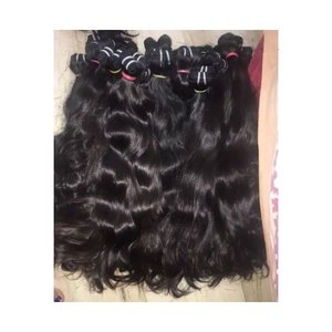 Extensiones de cabello humano virgen alineado con cutícula del templo del sur de la India - Product Image 1