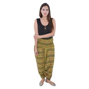 Pantalon Harem unisexe pour femmes, entrejambe moyen, taille élastique, respirant, séchage rapide, été, 100% coton, coupe ample, longueur totale, vintage - Product Image 2