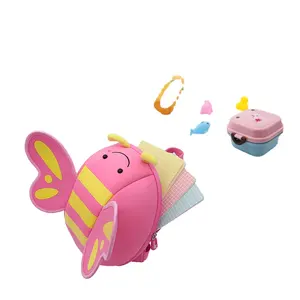 Zaino 3D per ragazze e ragazzi zaino per bambini con animali da scuola materna con farfalla carina per bambini