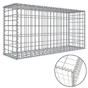 Hebei Yongwei factory 2x1x1pvc coated gabion box wire mesh, 2x1x1m welded gabion retaining wall