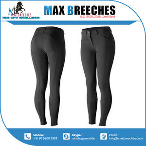 Pantalones ecuestres de cuero puro 100%, parche estampado de silicona para la rodilla, cómodas mallas de nailon para montar a caballo, estilo indio - Product Image 2