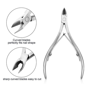 Pinza para cutículas, instrumentos de belleza para manicura, doble resorte, cortador de cutículas de acero inoxidable - Product Image 2