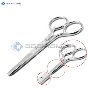 Ciseaux de toilettage professionnels OdontoMed 2011 ODM en acier inoxydable à lame droite, pointe aiguisée, pour cheveux, cils, nez, sourcils, manucure - Product Image 3
