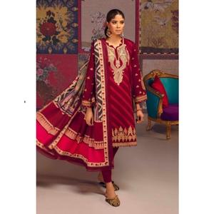 ชุดเดรสสีทองสำหรับผู้หญิง ผ้าลอนสวยงาม ขายดี ชุดสตรีปากีสถาน ชุดอินเดีย ใส่ได้ทั้งฤดูร้อนและฤดูหนาว - Product Image 5