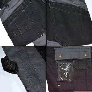 Pantalon de travail de sécurité en coton orange haute visibilité avec poches à outils, séchage rapide, respirant, vêtements de travail réfléchissants pour hommes - Product Image 4