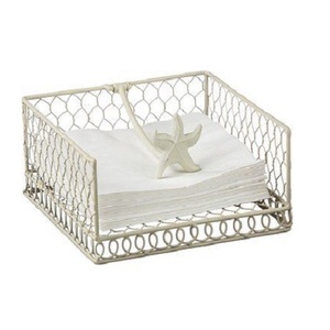 Ensemble de 2 porte-serviettes carrés de la plus haute qualité en fer, porte-serviettes en tissu provenant du fabricant en Inde - Product Image 2