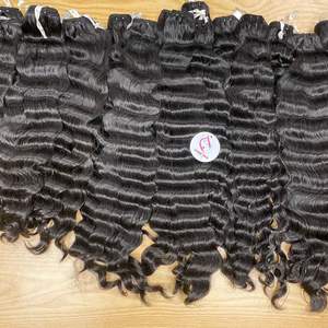 Extensions de cheveux vierges cambodgiens de qualité 12A, trame unique, tissage populaire, vente en gros, mèches lisses et ondulées, couleur naturelle - Product Image 1