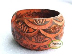 Cuenco de hilo de madera exclusivo con incrustación, trabajo hecho a mano - Product Image 3