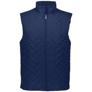 Veste bleu marine avec poches latérales Gilet d'hiver en polyester pour hommes Gilets de moto avec rembourrage avec logo imprimé personnalisé - Product Image 2