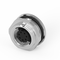 Connecteur rond étanche Nian-Yeong M9 8P à sertir, type M12*0.5, femelle, en cuivre, pour applications automobiles, 4A