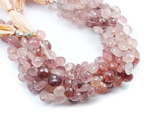 ลูกปัดสตรอเบอรี่แบบเหลี่ยมเพชรพลอยควอทซ์ธรรมชาติลูกปัดแบบหลวมลูกปัดอัญมณีลูกปัดหินขนาด9นิ้วสำหรับเป็นเครื่องประดับ - Product Image 4