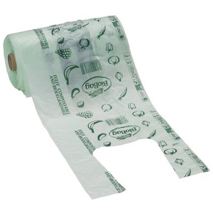 Bolsa de plástico Biodegradable para camisetas, embalaje ecológico en rollo - Product Image 1