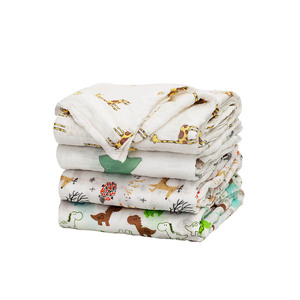 New Printed Cotton Baby Muslin Swaddle customized <b>pattern</b> flower standard size with private logo and label with packaging - Product Image 1