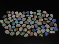 Opale Naturelle Australienne Multi-Feu, Cabochon Lisse Poli, Certifié par un Certificat Tierce Partie, Effet de Couleur Changeant pour la Fabrication de Bijoux, Vente en Gros
