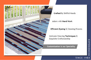 Alfombras y juegos de cocina con estampado floral moderno de algodón 100% tejidas a mano con estilo, decoración del hogar al mejor precio - Product Image 2