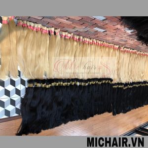 Mèches naturelles lisses et vierges noir — queen beauty, 100% cheveux humains vierges, Double Drawn, vente en gros - Product Image 5