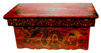 Table de prière tibétaine traditionnelle en bois massif pour la maison ou le bureau