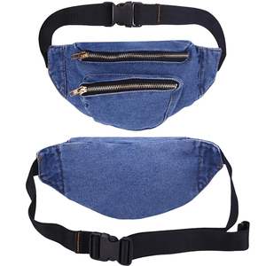 Keven Impex KI-B-605 Bolso de Viaje/Pecho/Cintura Unisex de Cuero Genuino, Color Azul, Cierre de Cremallera Impermeable, Forma de Almohada - Product Image 4