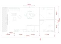 Serre modulaire à faible coût, maison mobile entièrement meublée, maison conteneur