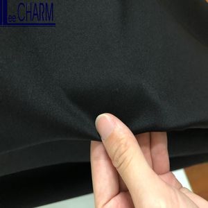 WP1380 Taiwán de alta calidad 100% poliéster negro satén transpirable ligero tejido teñido Nida Abaya tela para niñas y niños - Product Image 6