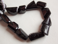 Tourmaline noire facettée, pépites roulées, pierre 100% naturelle, 20-15 mm, taille du trou 0,50 mm, pour la fabrication de bijoux, marque PME GemsBeads