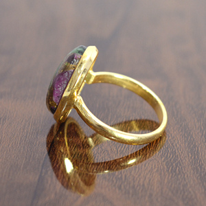 Anillo de plata esterlina 925 con piedras preciosas de rubí chapado en oro de 18 quilates para fiestas y aniversarios al por mayor del fabricante - Product Image 2