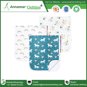 Rganic-muselina de algodón para eructo de bebé, paño personalizado con etiqueta privada para alimentación, gasa doble para eructar, 100% O - Product Image 4