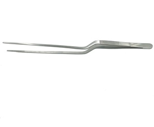 แหนบชุบสแตนเลสสำหรับเชฟอุปกรณ์ตกแต่งเครื่องครัวคีมเชฟสีเงิน - Product Image 3