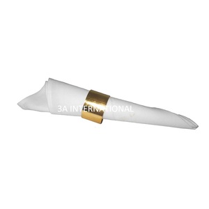Gold Plated Finishing Modern Napkin Ring Dinnerware Accessories Holding Napkin Rack Restaurant <b>Table</b> Usage For Dinner <b>Table</b> - Product Image 1