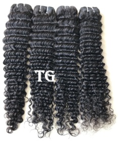 Paquete de trama de máquina peruana, cutícula sin procesar, rizada profunda alineada, para la mejor oferta de Navidad, precio al por mayor, extensión de cabello de cliente - Product Image 2