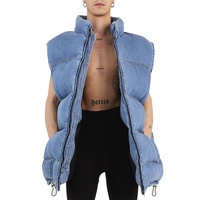 Veste matelassée réversible en Cordura de qualité supérieure, respirante, imperméable, avec fermeture éclair, doublure en denim et laine, manches longues, pour l'hiver