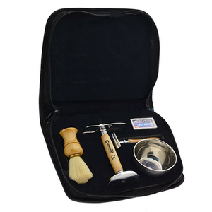 Bán HOT GORAYA Đức Mens Cạo Set Double Edge An Toàn Dao Cạo Badger Tóc Bàn Chải Đứng Bát Kit CE ISO Chấp Thuận - Product Image 1