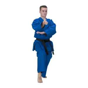 Nhà Máy Nhà Sản Xuất Đàn Ông Phụ Nữ Karate Phù Hợp Với Hai Mảnh Màu Xanh Judo Chiến Đấu Mặc Phù Hợp Với Bán