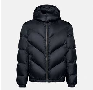 OEM personalizado Puffer chaquetas hombres invierno moda al por mayor Poly relleno prendas de vestir chaqueta de invierno hombres ropa negro Casual - Product Image 5