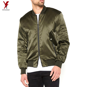 Wholesale High Quality <b>Light</b> <b>Weight</b> Winter Wear 2022 Customized Logo Printing New design Satin <b>Jacket</b> For Men - Product Image 4