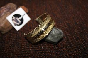 Tissé Antique En Laiton Manchette Bracelet Bracelet Boutons De Manchette Bouton De Manchette Femmes Accessoires De Mode Bijoux Artificiels Pour Les Mariages Et La Fête - Product Image 2