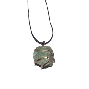 จี้ห้อยลวดอะเวนจูรีนสีเขียวแบบหยาบ - Product Image 1
