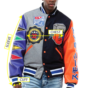 Chaqueta Universitaria Letterman, Conjuntos de Uniformes de Béisbol, Diseños Personalizados, Jersey para Hombre, Poliéster/Algodón, Transpirable e Impermeable - Product Image 1