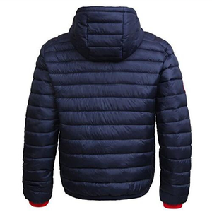New Arrival Hot Oem Zip up Winter 100% Polyester Color Block Winter Padded <b>Hoody</b> Bomber Jackets Men - Product Image 3