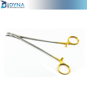 Pinzas quirúrgicas Clark Artery Forceps curvadas de 23 cm, color dorado TC, para sutura - Product Image 6