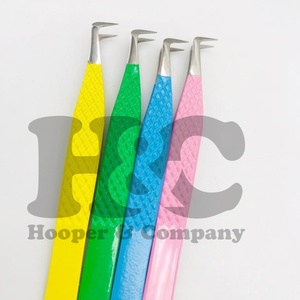 Nouvelle pince à cils pince à épiler personnalisable en acier inoxydable pince à épiler avec logo à pointe inclinée quantité minimale de commande vison durable - Product Image 3