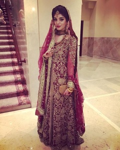 Exclusivo Lehenga de estilo indio/pakistaní con vestido de chaqueta para boda con bordado Zardozi pesado-2019 - Product Image 1