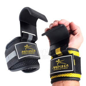 Crochets de musculation de poids, sangles de poignet, en néoprène, exercices de gymnastique, Support de poignet - Product Image 2